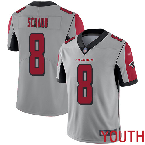 Atlanta Falcons Limited Silver Youth Matt Schaub Jersey NFL Football #8 Inverted Legend->youth nfl jersey->Youth Jersey